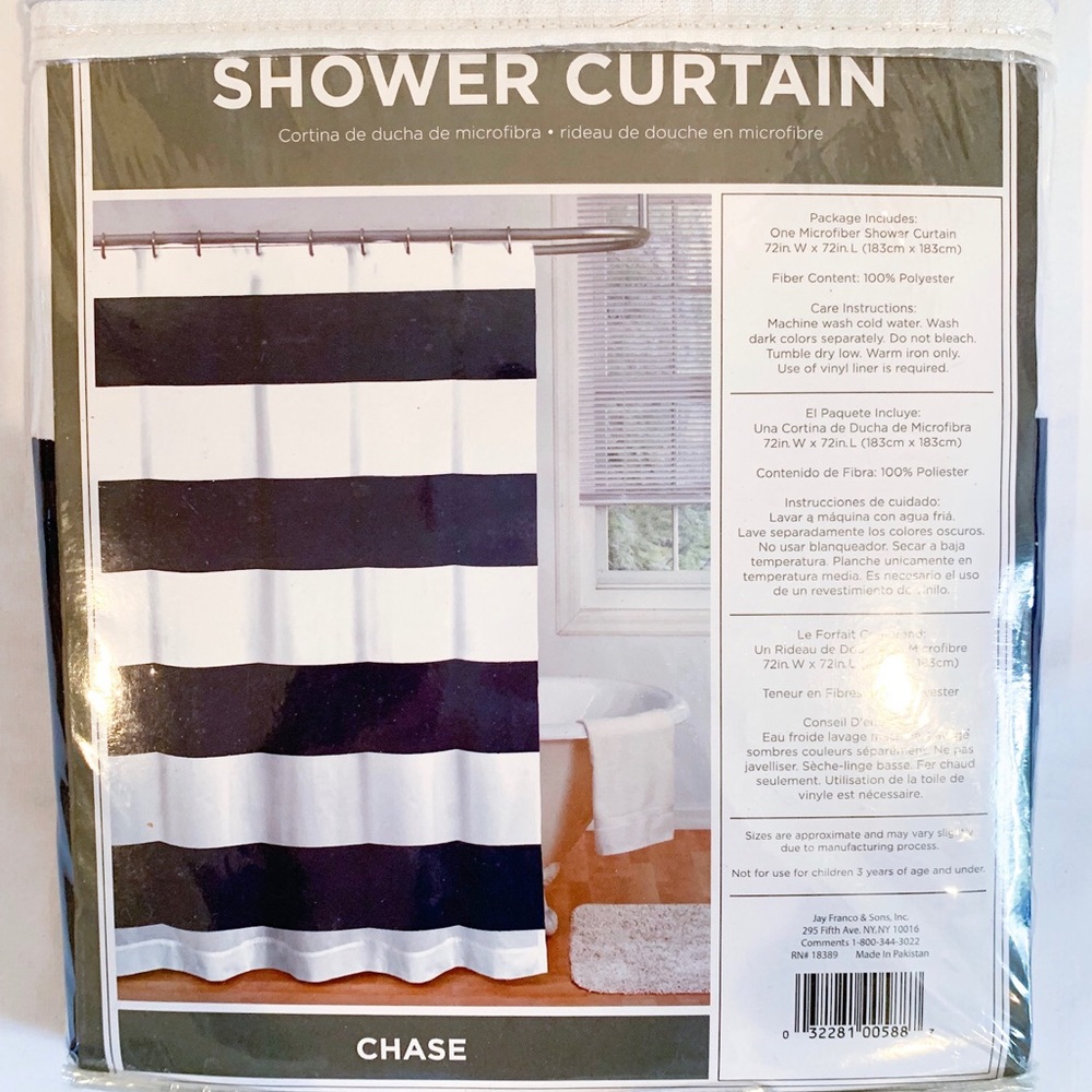Microfiber shower curtain NWT